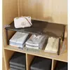 Prateleira de armazenamento em camadas para guarda-roupa, armário, organizador de prateleira retrátil para interior de armário, organizador de prateleira para sapatos de guarda-roupa