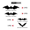 Suprimentos de Decoração de Halloween Transfronteiriços Adesivos de Morcego Preto Morcego Estéreo 3D Adesivos de Cena de Decoração de Festa Morcego à Prova d'Água