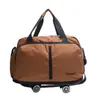 Bolsa de Viaje de Gran Capacidad, Bolso de Mano Expandible Multicapa, Bolsa de Equipaje de Viaje, Bolsa Deportiva y de Fitness Multifuncional con Ruedas
