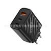 Cargador Portátil Power Bank de Múltiples Puertos con Patrón Diagonal Grande 2 Puertos USB + 1 Puerto USB Adaptador de Corriente 5V2A12W Cabezal de Carga Europeo y Americano