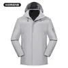 Colección de otoño e invierno: conjunto de ropa de trabajo para exteriores de dos piezas con bolsillos tridimensionales curvos en los brazos, personalizable con un logotipo; chaqueta para deportes al aire libre y montañismo