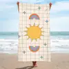 Alfombra de rizo patrón de moda toalla para sudar toalla de playa toalla de baño chal toallita de microfibra impresión digital costero