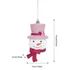 Adorno de plástico de Santa Claus transfronterizo, decoración creativa rosa para ventana, adorno colgante para árbol de Navidad, accesorio de decoración para fiesta