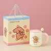 Conjunto de presente de caneca de cerâmica do Mark, copo de água com alta estética, copo promocional com logotipo impresso e gravado, pequeno presente prático atacado