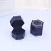 Caixa de Anel Hexagonal Mini Vintage Caixa de Joias Exquisita Caixa de Armazenamento Portátil Caixa de Embalagem para Joias Direto da Fábrica