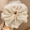 Diadema de lazo de encaje de moda, banda para el cabello extragrande estilo coreano, delicado patrón floral, perfecta para crear un peinado de moño
