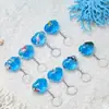 Série Oceano Criativo Pequeno Barco Mochila Chaveiro Acrílico Preenchido com Óleo Areia Movediça Garrafa Flutuante Alívio de Estresse Ampulheta Ornamento