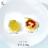 Colgante de Moneda de Cobre de Conejo con Fondo Rojo Accesorios para Joyería DIY Cuentas Antiguas Chapadas en Oro Lindo y Auspicioso