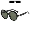 Moda Europea y Americana Nuevas Gafas de Sol con Montura Redonda en Forma de T, Protección UV, Gafas Versátiles de Gama Alta Estilo Callejero Modernas