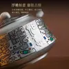 Conjunto de Chá de Prata de Alta Qualidade, Conjunto de Chá Kung Fu Estilo Chinês, Bule de Prata Portátil e Xícaras de Chá, Conjunto em Caixa de Presente para Amigos e Mais Velhos