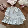 Vestido de Niña Timo Otoño Nuevo Elegante Vestido de Princesa para Bebé Estilo Preppy Vestido Polo para Niños Primavera y Otoño
