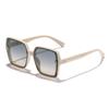 Gafas de Sol Cuadradas Grandes de Estilo Carta Simple Transfronterizo para Mujer, Versión Coreana, Gafas de Sol con Sombrilla Adelgazantes para el Rostro