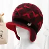 Gorros Cálidos para Mujeres de Mediana Edad y Mayores, Madres, Protección contra el Frío de Otoño e Invierno, Gorros de Punto con Protección para las Orejas para Personas Mayores y Abuelas, Gorros de Lana con Forro de Felpa
