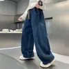 Jeans para niños primavera y otoño 2026 nuevos estilo coreano pantalones de otoño para niños, pantalones largos casuales para niños mayores, modernos
