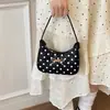 Bolsa de axila feminina estilo coreano com poá e laço de trama, bolsa de mão infantil, bolsa acessório mini porta-moedas de viagem para bebê