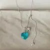 Versátil para el Viaje Color Amor Tirar Collar Largo Simple Temperamento Único Personalidad Única Moda Accesorios para Colgar en el Cuello para Mujer
