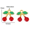 Acero Inoxidable Goteo de Aceite Colgante de Cereza Color Fruta Colgante Zapatos Palabra Bolsa Llavero Colgante Accesorios para Joyería DIY