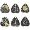 Venta Caliente Transfronteriza Aleación Negra con Goteo de Aceite Colgante de Amor Tarot Colgante Accesorios para Pulsera DIY Collar