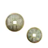 Pequeño Colgante Grueso Flor Fantasma Montaña Cinabrio Bagua Artesanías Taoístas Moneda Antigua de Cobre Colgante Estilo Popular Taoísta