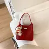Bolso Cubo Cesta de Verduras de Diseño Exclusivo para Mujer, Estilo Nuevo para el Trabajo y los Viajes Diarios, Bolso de Mano de Moda con Hebilla de Cierre, Bolso de Hombro y Cruzado
