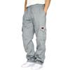 Comercio Transfronterizo Pantalones Casuales para Hombre Amazon con Forro de Polar, Estilo Jogger, Múltiples Bolsillos, Cordón, Corte Holgado, Versátil Casual para el Trabajo