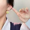 Moda Caliente Venta Fresco Amarillo-Verde Degradado Corazón Pendientes Pendientes de Gama Alta Pequeña Cantidad Sentido del Diseño Pendiente Versátil