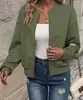Otoño 2026 Moda Femenina Transfronteriza Amazon Europea y Americana Nueva Chaqueta de Cuadros con Cremallera y Cuello Redondo de Manga Larga para Mujer