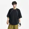 Camiseta de Verano Casual de Manga Corta de Marca Fresca para Hombre, Camisa Deportiva Holgada Resistente de Estilo Americano