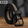 Cinturón Tejido de Tirar para Hombre, Cinturón de Lona para Estudiante Joven, Cinturón de Jeans sin Hebilla para Hombre, Jovenes Modernos