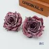 Flores de Rosa Floco de Neve Estilo Europeu Simulação 10cm Rosa Diamante Rosa de Outono Pacote de Material para Caixa de Flores Mais Vendido na Fronteira com Flores