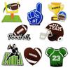 Adesivos de pano criativos Rugby Cute Sports Badge Acessórios Desenho animado verde Computador Bordado Adesivos decorativos personalizados para homens e mulheres
