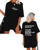 Camiseta feminina de manga curta com estampa frontal e traseira de gola redonda, comércio exterior transfronteiriço da Amazon PARA A PESSOA ATRÁS DE MIM
