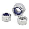 Porca Antifolga de Aço Inoxidável 304 Antiderrapante Antiferrugem Porca de Parafuso de Travamento Nylon Hexagonal Porca Antifolga M3M4M5