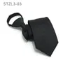 Vestido sin corbata Etiqueta negra Camisa de negocios coreana para hombre Versión estrecha de 7 cm Trabajo Corbata con cremallera Seguridad