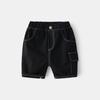 Calças de Verão para Meninos Calças de Comprimento Médio Calças de Cinco Pontos para Bebê Estilo Coreano Shorts Casuais Infantis Estilosidade Calças da Moda de Cor Sólida