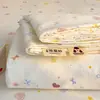 Sábanas de Gasa de Doble Capa Nuevas de Verano Pieza Única Lavables a Máquina Dormitorio de Estudiantes Sábanas para Cama en Casa Funda de Almohada Juego de Tres Piezas para Cama