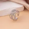 Anillo para Mujer, Lujo Ligero, Nicho de Alta Gama, Anillo Exagerado de Zirconia, Anillo Sencillo, Anillo Abierto, Joyería de Reina Madre, No se Desvanece