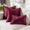Funda de Cojín de Terciopelo con Flecos de Encaje Color Sólido Estilo Minimalista Moderno Transfronterizo de América del Norte Funda de Cojín para Sofá