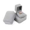 Caja de Exhibición de Joyería de Terciopelo Redondeada Caja para Anillos Aretes Colgante de Perla Jade Caja de Joyería Almacenamiento Embalaje Caja de Exhibición