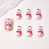 Joias de Resina Diamante Desenho Animado de Natal para Unhas Floco de Neve Fofo Chapéu Papai Noel Acessórios para Unhas DIY