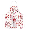 Novo Avental de Halloween Fantasma com Sangue Falso e Estampa de Mão Sangrenta para Performance de Máscara Pronto para Venda