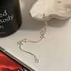 Pulseira de Corrente Osso de Cobra Minimalista Doce com Laço Estilo Coreano Moda Feminina Design de Nicho de Luxo Leve Versátil Joia de Alta Qualidade