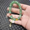 Diez mil palabras Pulsera de jade cuentas de cielo verde esmeralda morado rosa azul pulsera de cuentas de ábaco Pulsera de calabaza de jade dorado esmeralda Tianshan venta al por mayor