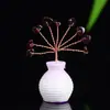 Árvore de Cristal Atacado Cristal Rosa Natural Citrino Cascalho Pequeno Vaso Árvore da Fortuna Decoração de Mesa para Casa Enfeites
