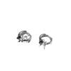 Joyería de Corea del Sur Plata de ley S925 aretes irregulares nicho aretes de alta gama hebilla de oreja aretes simples de plata de ley