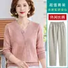 Malhas de outono da moda e estilosas para mães, novos modelos de blusas 2026 para mulheres de meia-idade, camisas base jacquard para mulheres de meia-idade e idosas