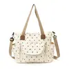 Bolso de mano de lunares de gran capacidad nuevo, bolso de nailon de lunares fresco y elegante, bolso de hombro para el trabajo, bolso cruzado