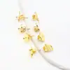 Tapones para Orejas Chapados en Cobre, Tapones de Aretes de Oro de 18K, Anticaída, Aretes Fijos, Antideslizantes, Anticaída, Accesorios para Orejas de Nariz de Cerdo A55C
