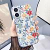 Adequado para Apple 16promax Capa de celular Tela cheia Flores em chamas iPhone15 Transparente Anti-queda 14 Duplo 13 Rígido