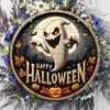 Nuevo producto transfronterizo: letrero de puerta de madera plano para Halloween, decoración de pared creativa, letrero de decoración navideña, venta al por mayor del fabricante